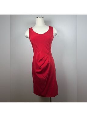 RIANI Elegant Red Sleeveless Midi Dress Small